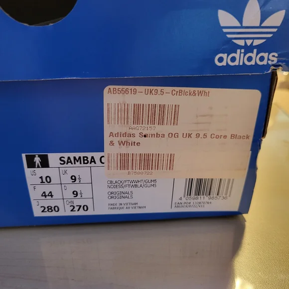 Adidas Samba Black with White Stripes - Picture 4 of 6